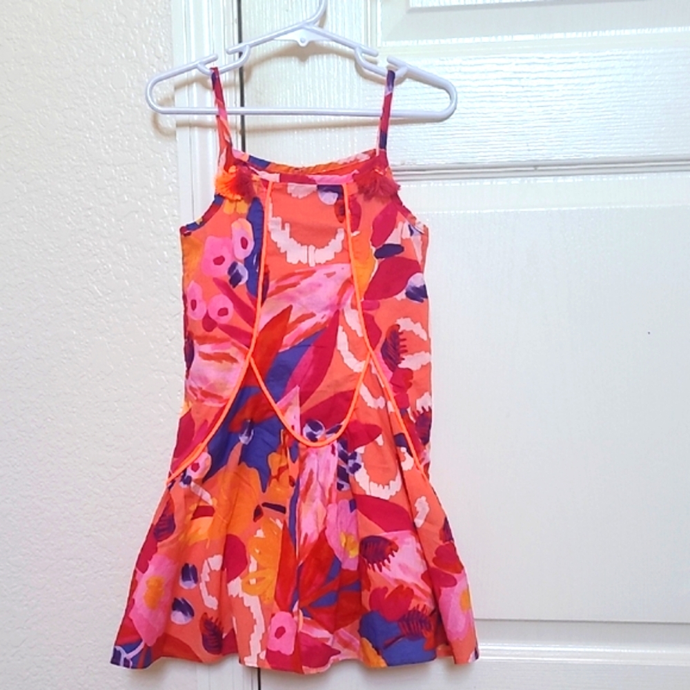 Catimini Cheerful  Floral Sleeveless Dress for a Child with Vibrant Colors.